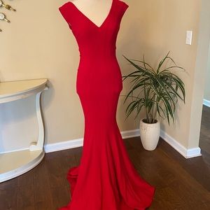 Betsy and Adam red gown